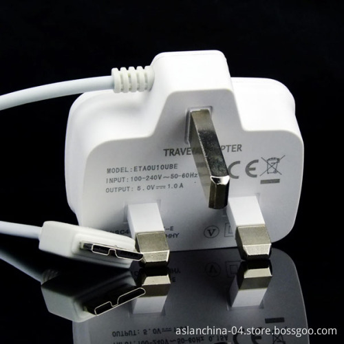5V 1A UK Mains Wall Charger for Samsung Galaxy Note 3 (WP-011)